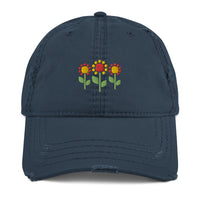 Sunflower Trio Distressed Dad Hat