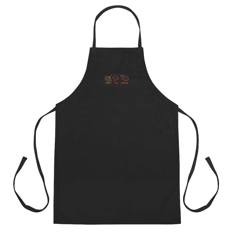 Autumn Leaves Embroidered Apron