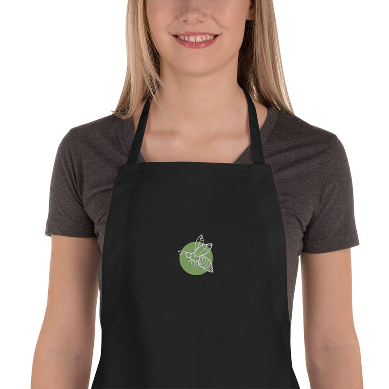 Bee (Hand-drawn) Embroidered Apron