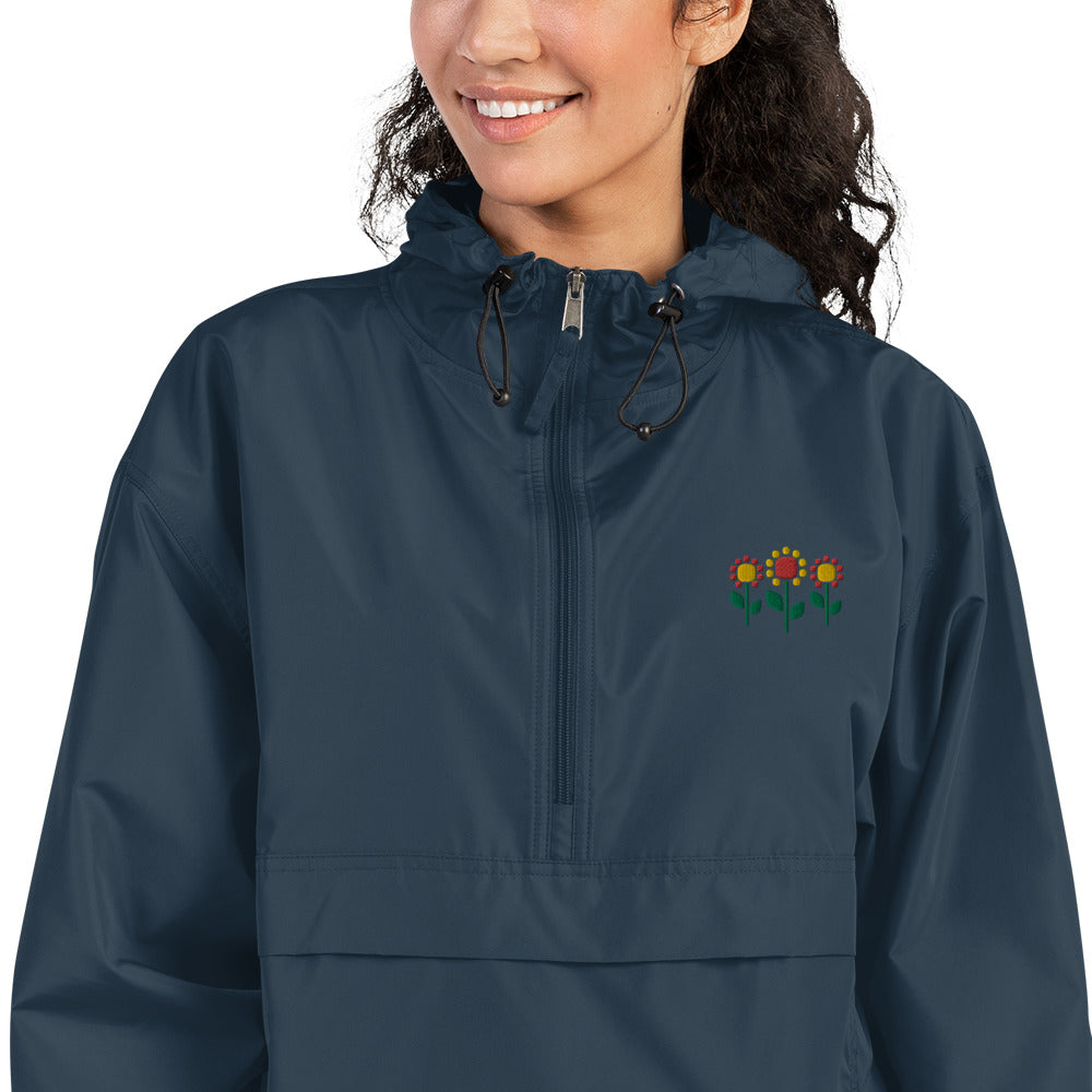 Sunflower Trio Embroidered Champion Packable Jacket