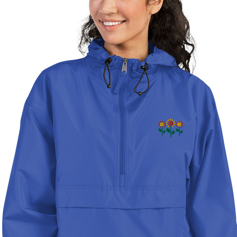 Sunflower Trio Embroidered Champion Packable Jacket
