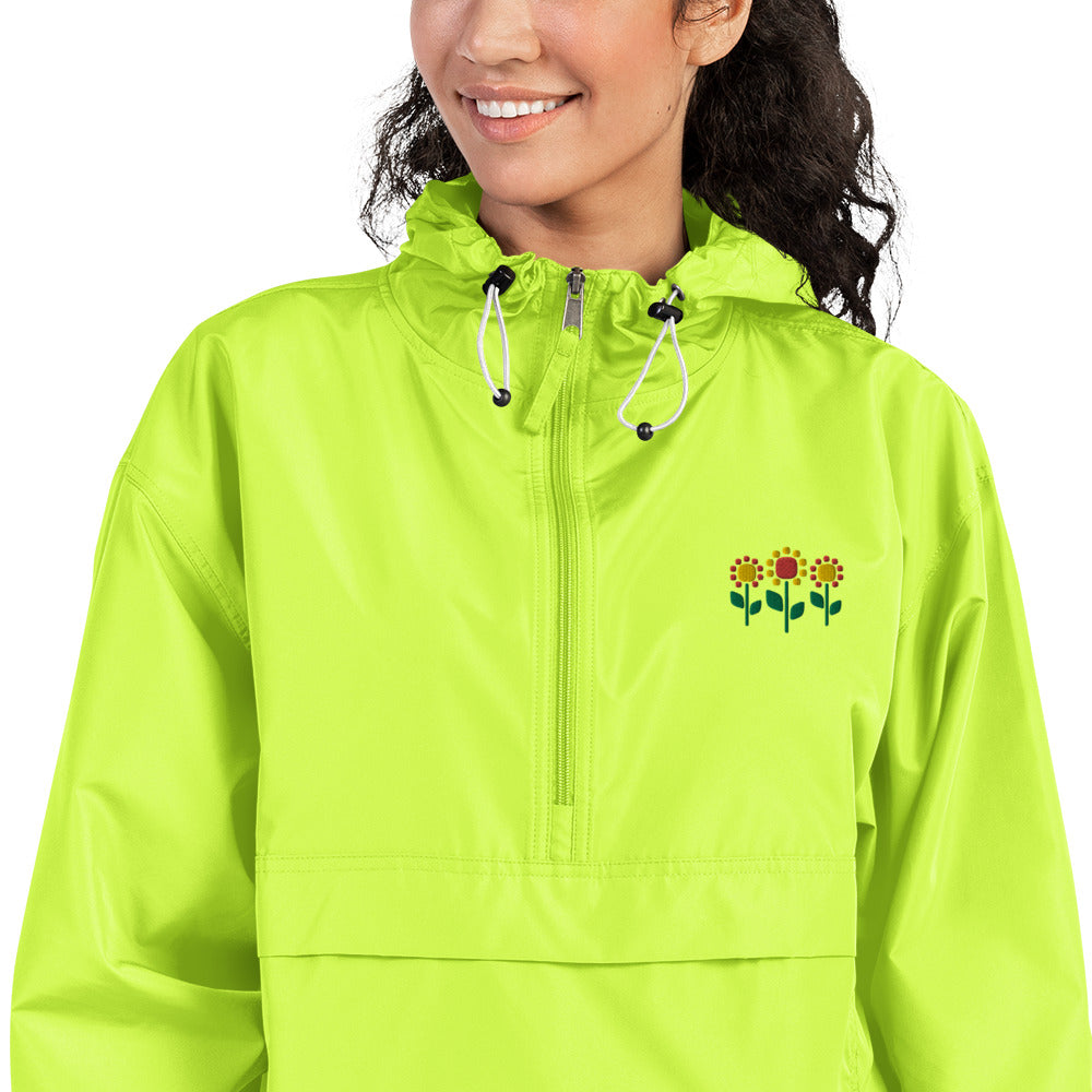 Sunflower Trio Embroidered Champion Packable Jacket