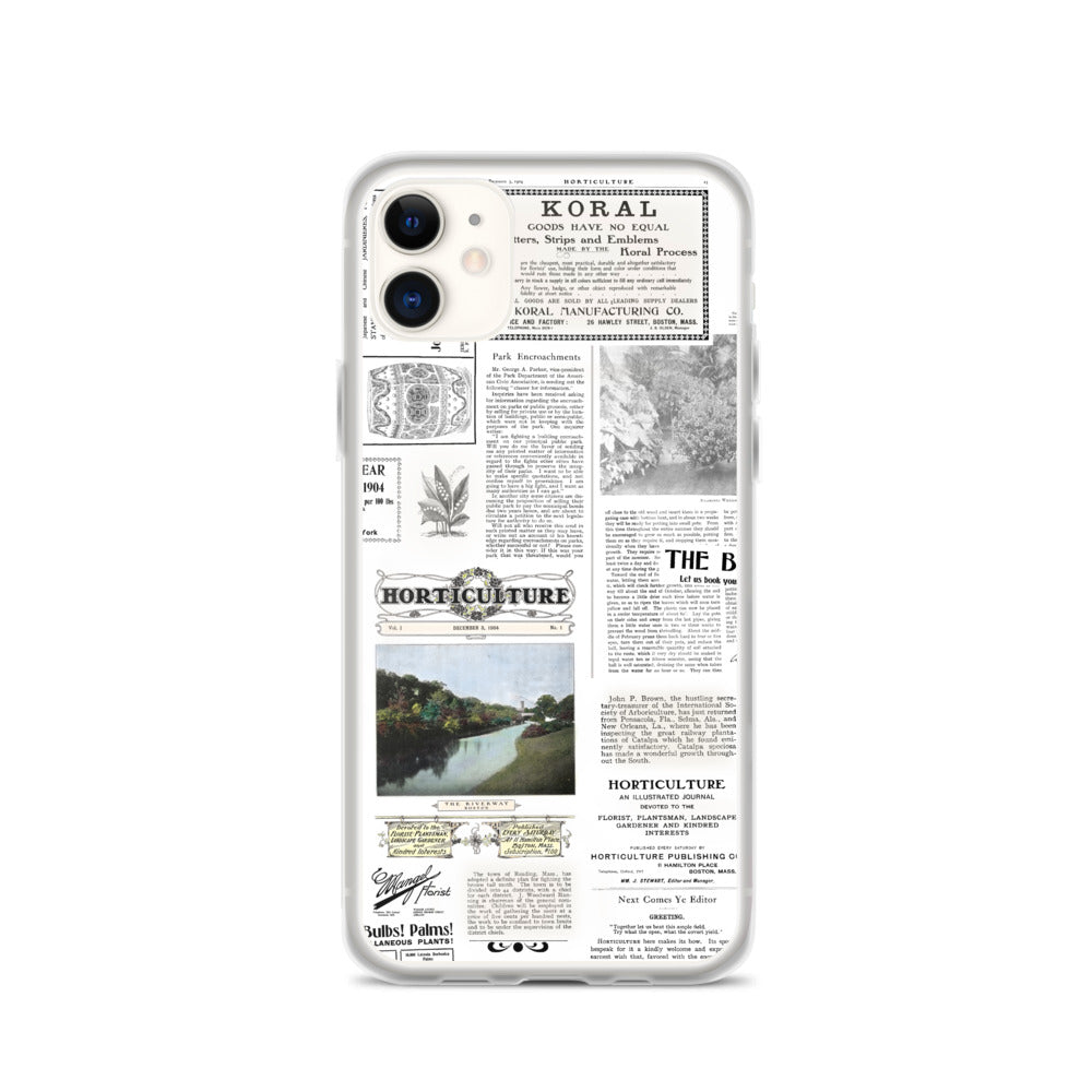 Vintage Horticulture Magazine iPhone Case