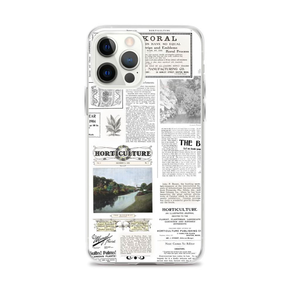 Vintage Horticulture Magazine iPhone Case