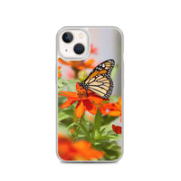 Monarch on Zinnia iPhone Case
