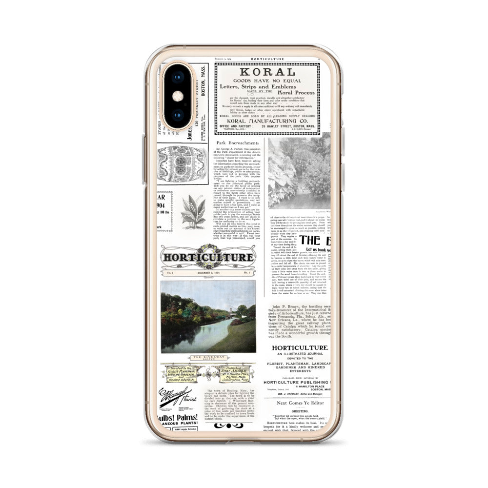 Vintage Horticulture Magazine iPhone Case