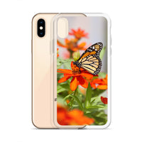 Monarch on Zinnia iPhone Case