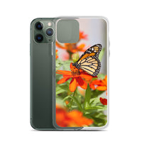 Monarch on Zinnia iPhone Case