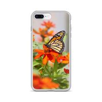 Monarch on Zinnia iPhone Case