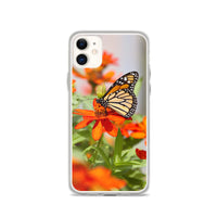 Monarch on Zinnia iPhone Case