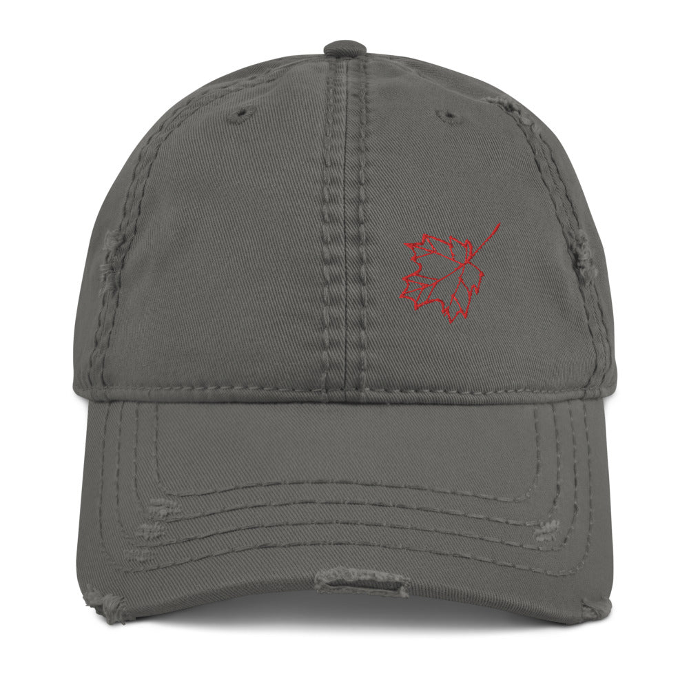 Maple Leaf Distressed Dad Hat