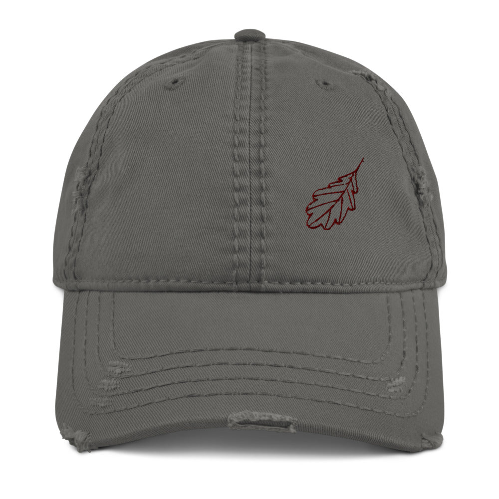 Oak Leaf Distressed Dad Hat
