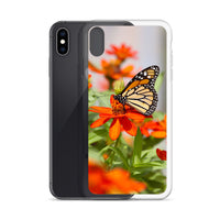 Monarch on Zinnia iPhone Case