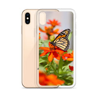 Monarch on Zinnia iPhone Case