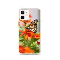 Monarch on Zinnia iPhone Case