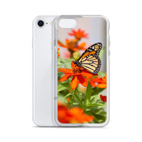 Monarch on Zinnia iPhone Case