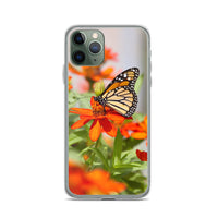 Monarch on Zinnia iPhone Case