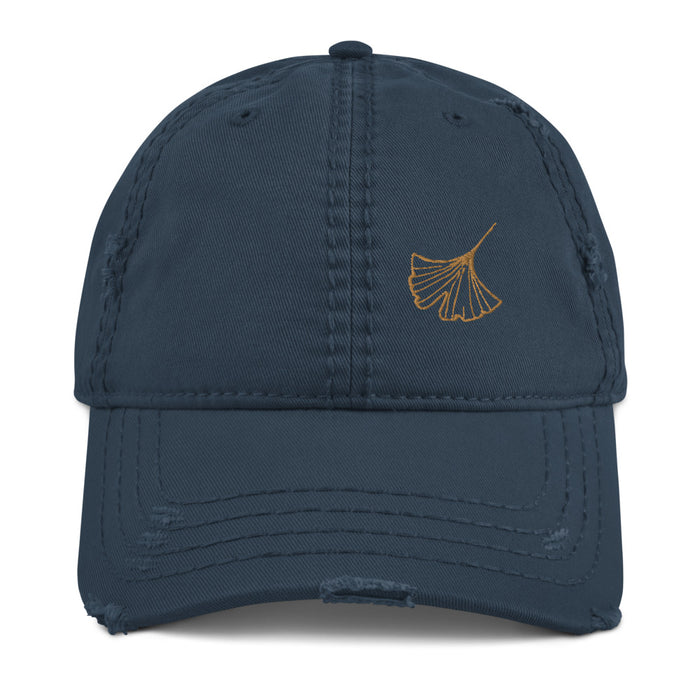 Ginkgo Leaf Distressed Dad Hat
