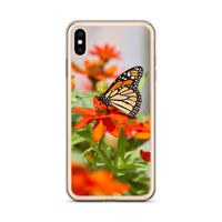 Monarch on Zinnia iPhone Case