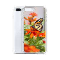 Monarch on Zinnia iPhone Case