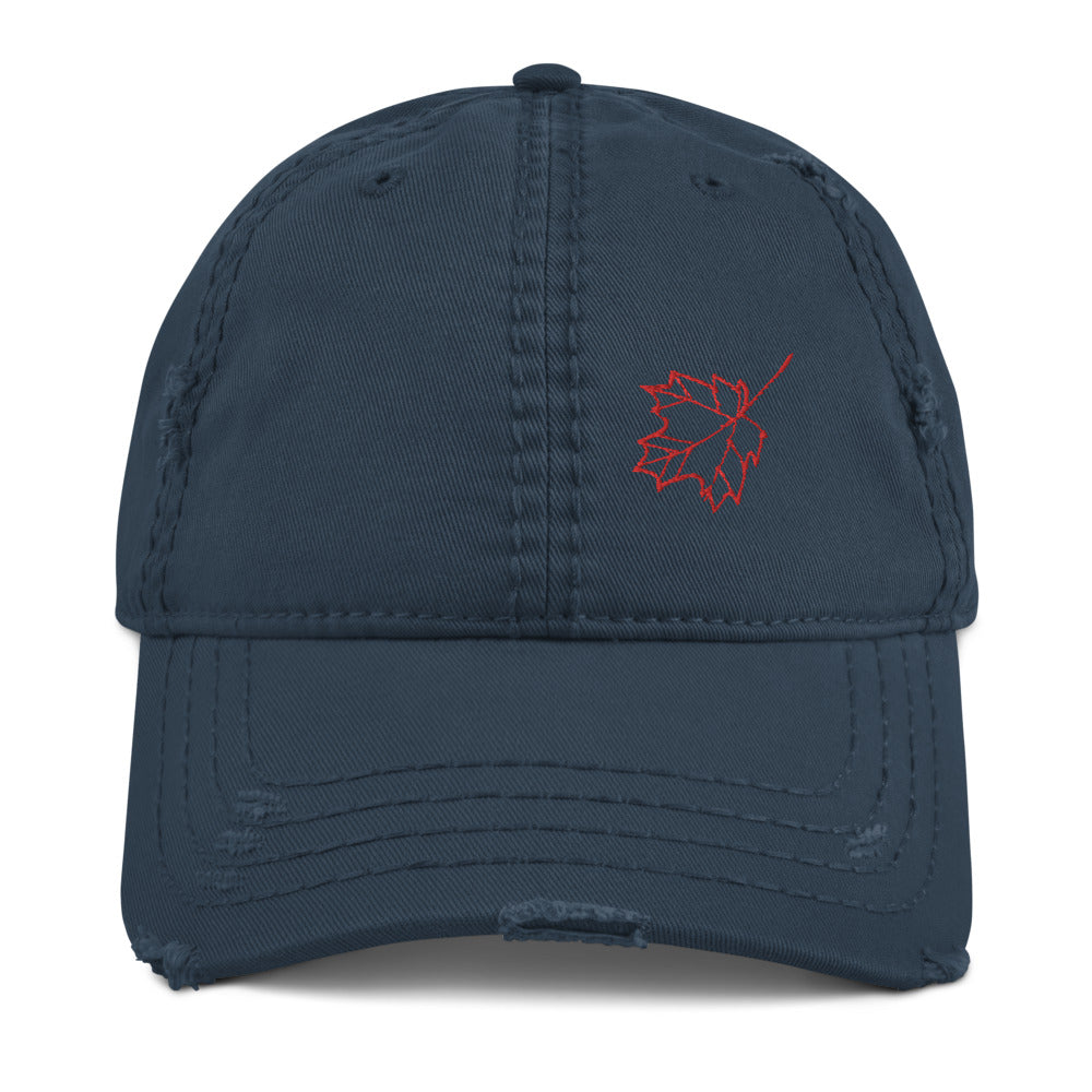 Maple Leaf Distressed Dad Hat