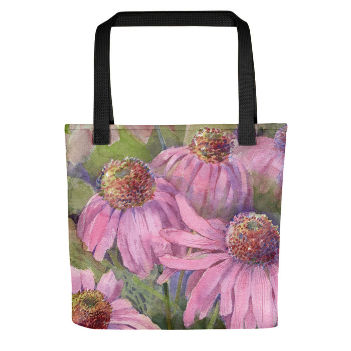 Purple Coneflower Watercolor Tote Bag