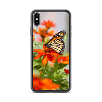 Monarch on Zinnia iPhone Case