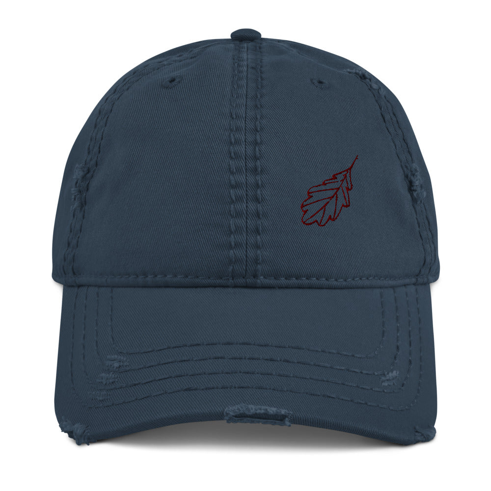 Oak Leaf Distressed Dad Hat