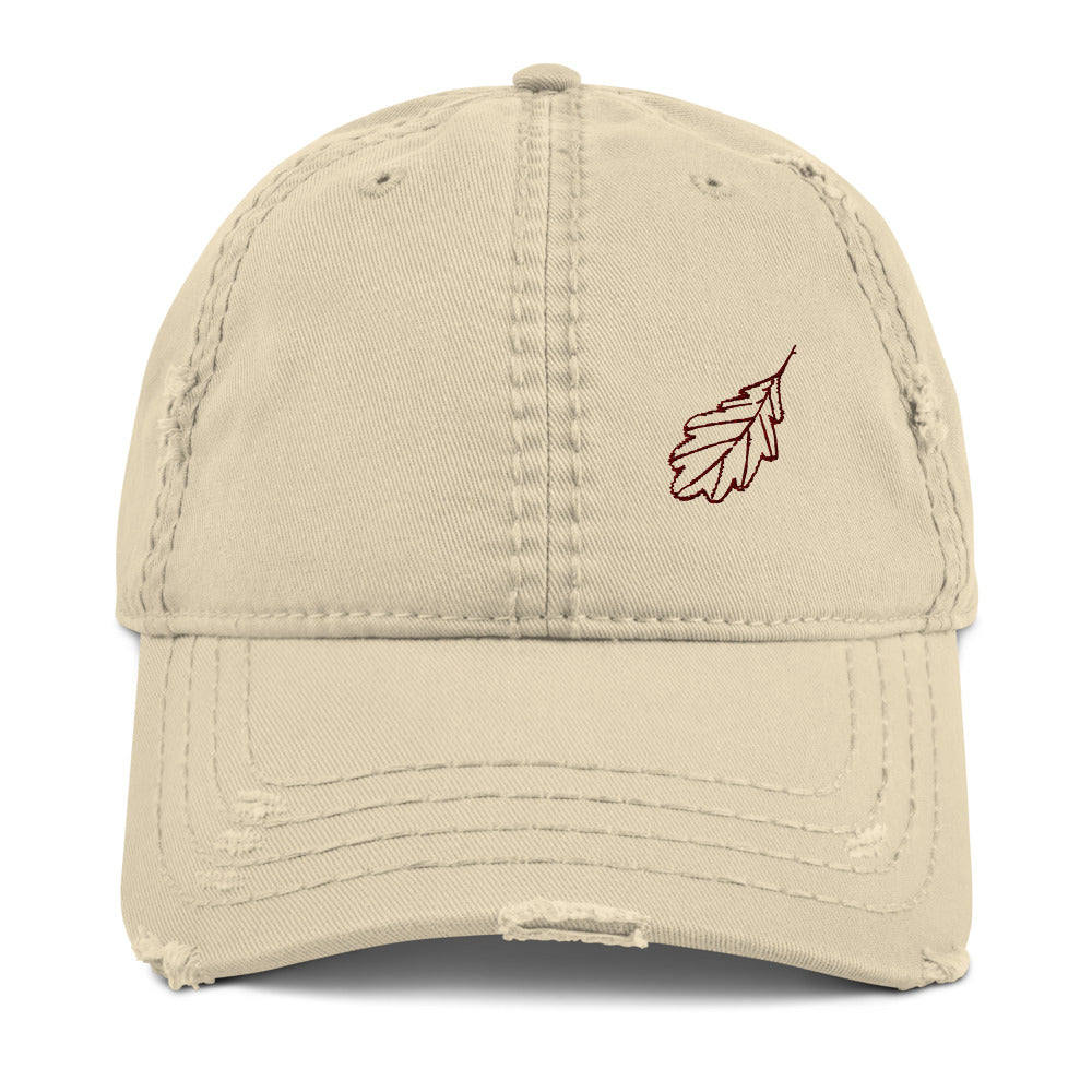 Oak Leaf Distressed Dad Hat