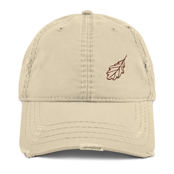 Oak Leaf Distressed Dad Hat