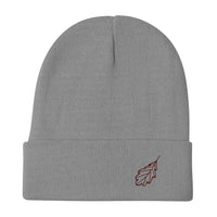Oak Leaf Embroidered Beanie