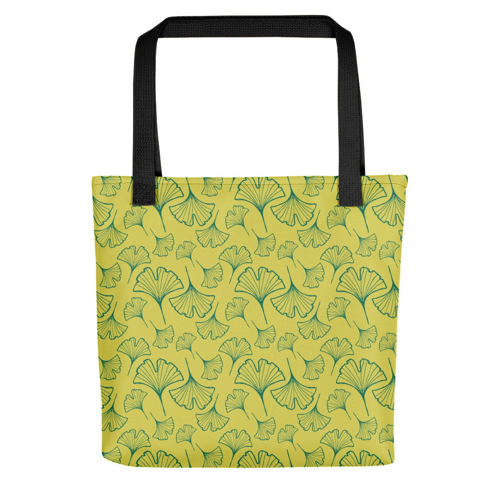 Ginkgo Leaf Tote Bag (Ultramarine Green/Green Sheen)