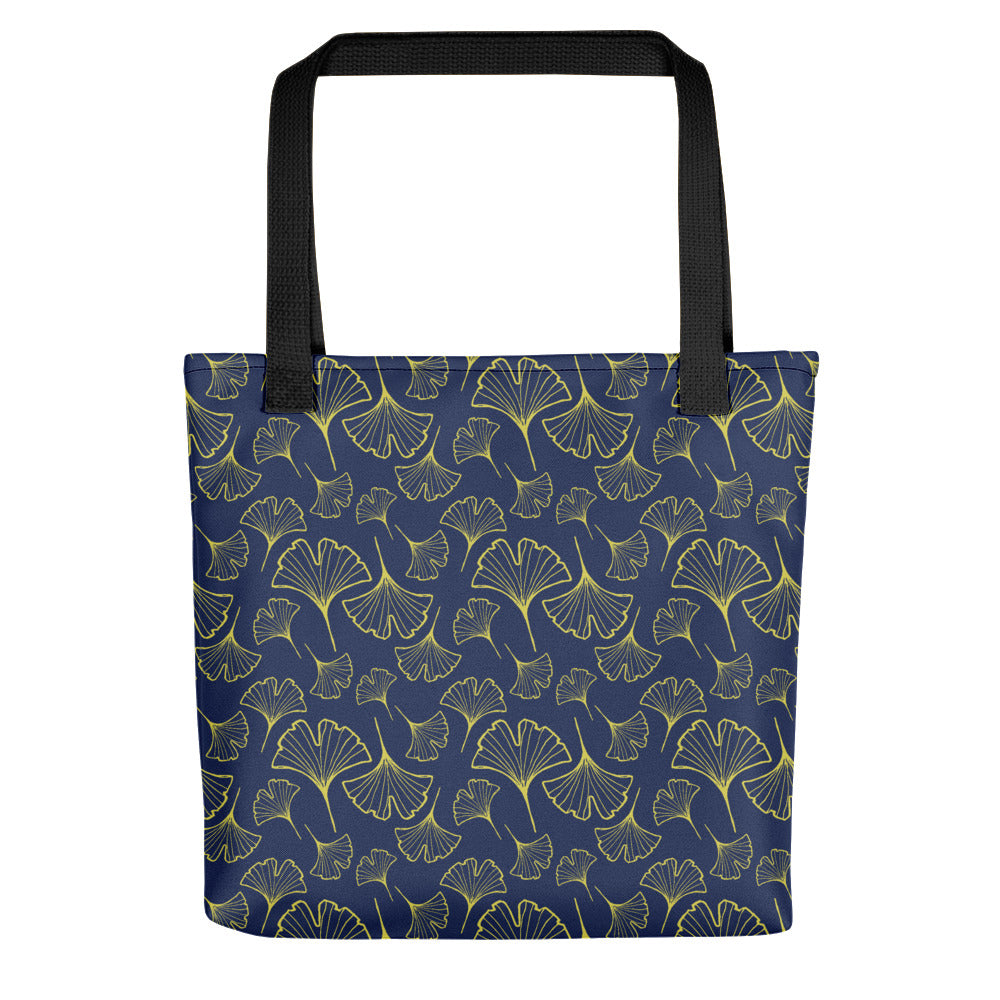 Ginkgo Leaf Tote Bag (Green Sheen/Blue Depths)