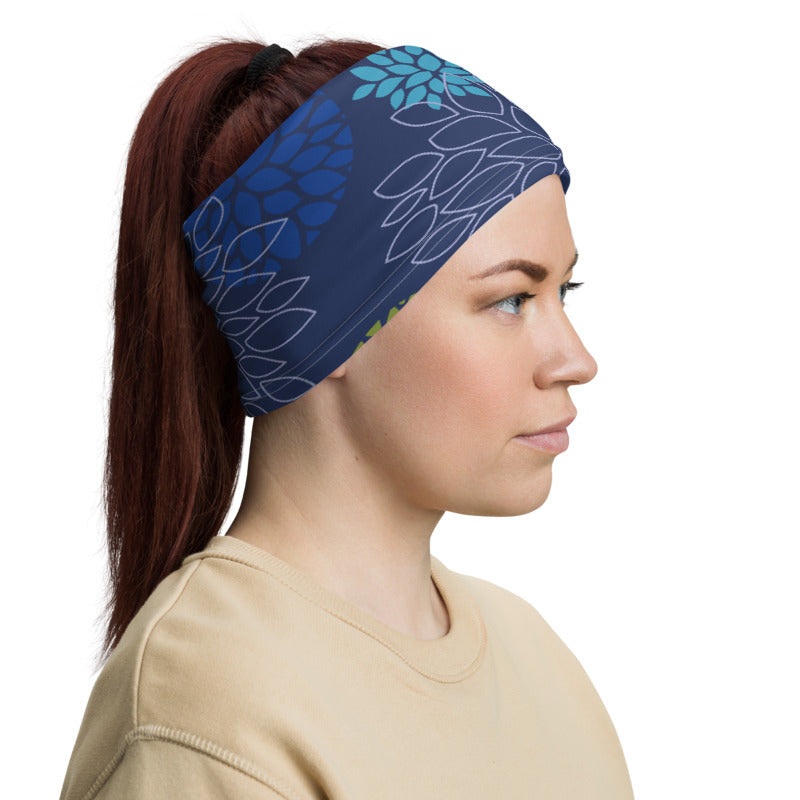 Floral Print (Blue) Neck Gaiter