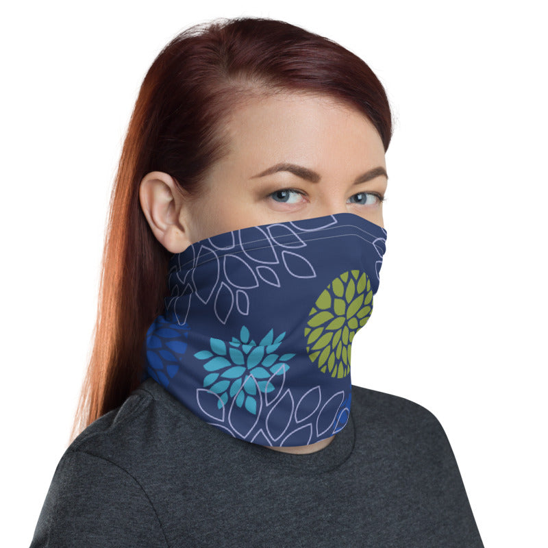 Floral Print (Blue) Neck Gaiter
