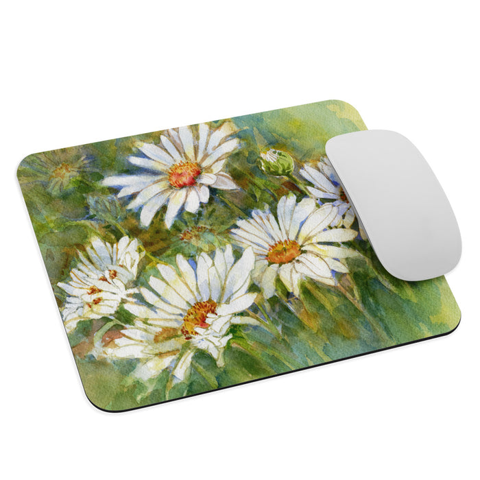 Shasta Daisy Illustration Mouse Pad