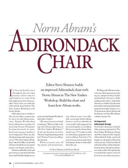 Norm Abrams' Adirondack Chair