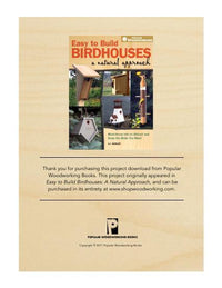 Suet Bird Feeder Woodworking Plan