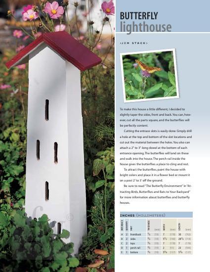Butterfly Lighthouse Woodworking Project Plan