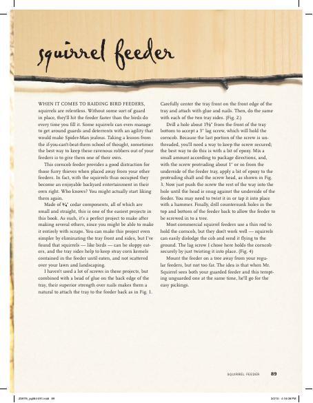 Squirrel Feeder Woodworking Plan