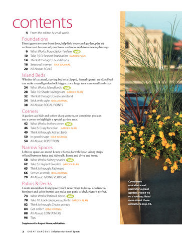 Great Gardens: Solutions for Small Spaces, Volume 1