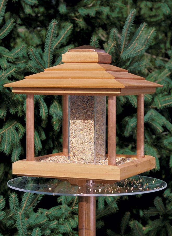 Squirrel-Proof Cedar Bird Feeder Woodworking Plan