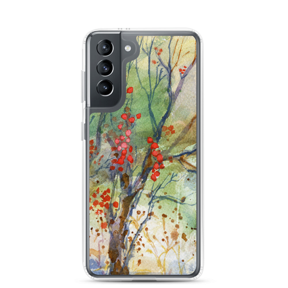 Winter Berries Watercolor Samsung Case