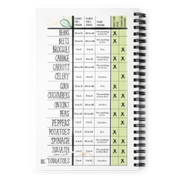Veggies Spiral Notebook with Vegetable Chart