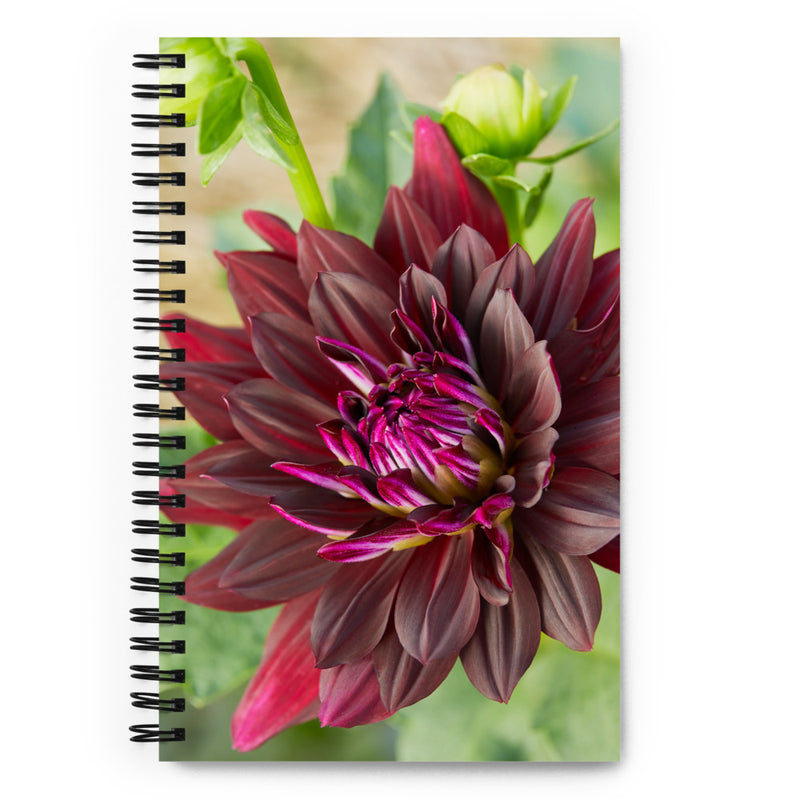 Black Dahlia Spiral Notebook