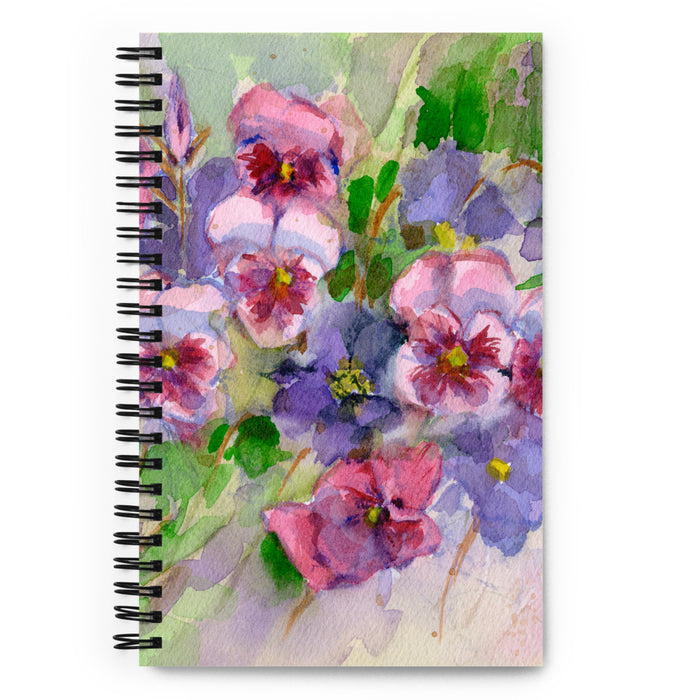 Pansy Illustration Spiral Notebook
