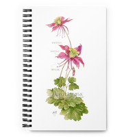Columbine Botanical Illustration Spiral Notebook