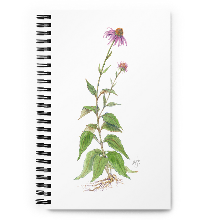 Coneflower Botanical Illustration Spiral Notebook