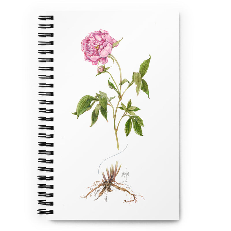 Peony Botanical — Spiral Notebook