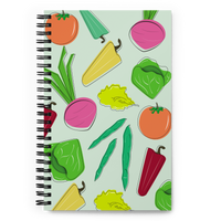 Veggies Spiral Notebook with Vegetable Chart